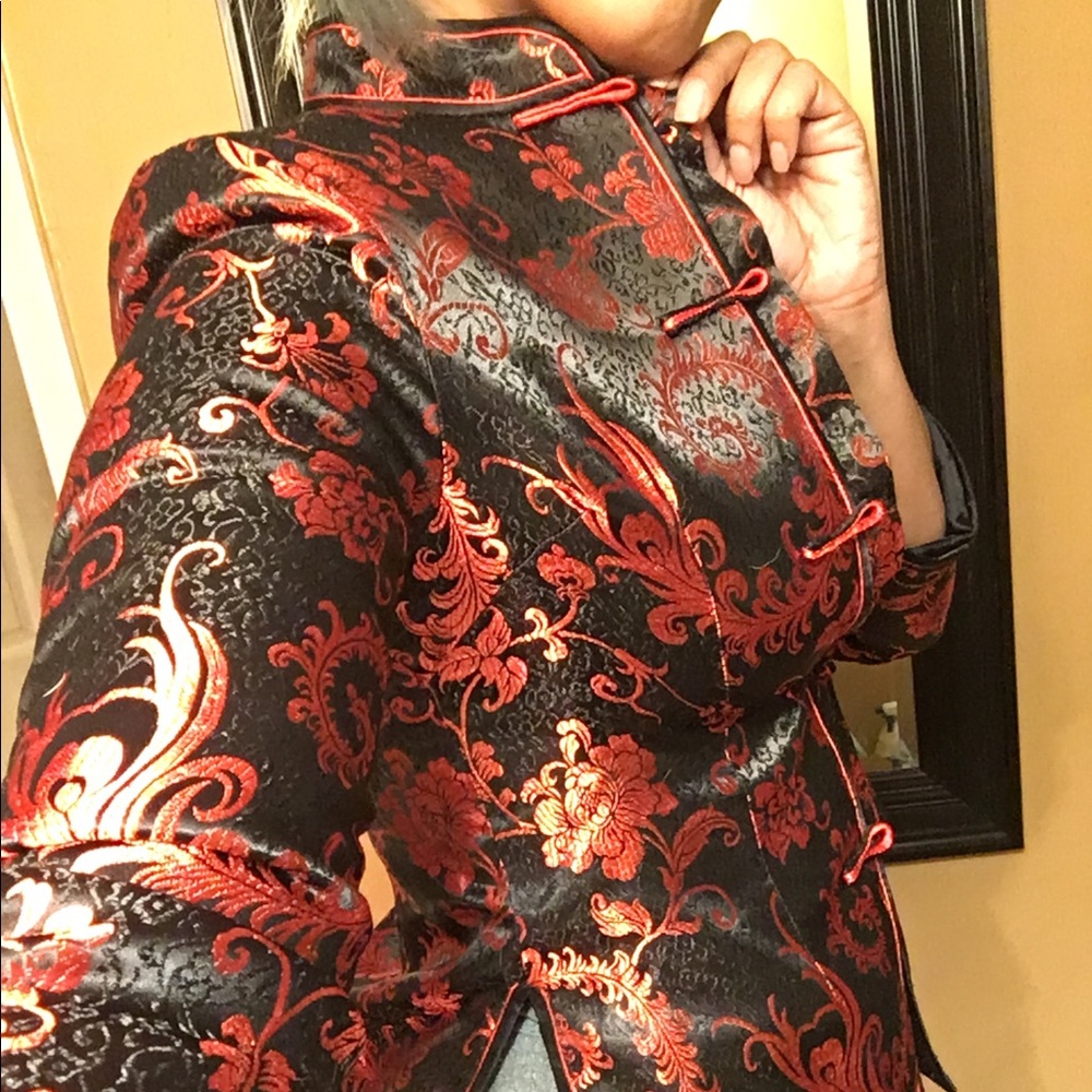 Oriental silk blazer